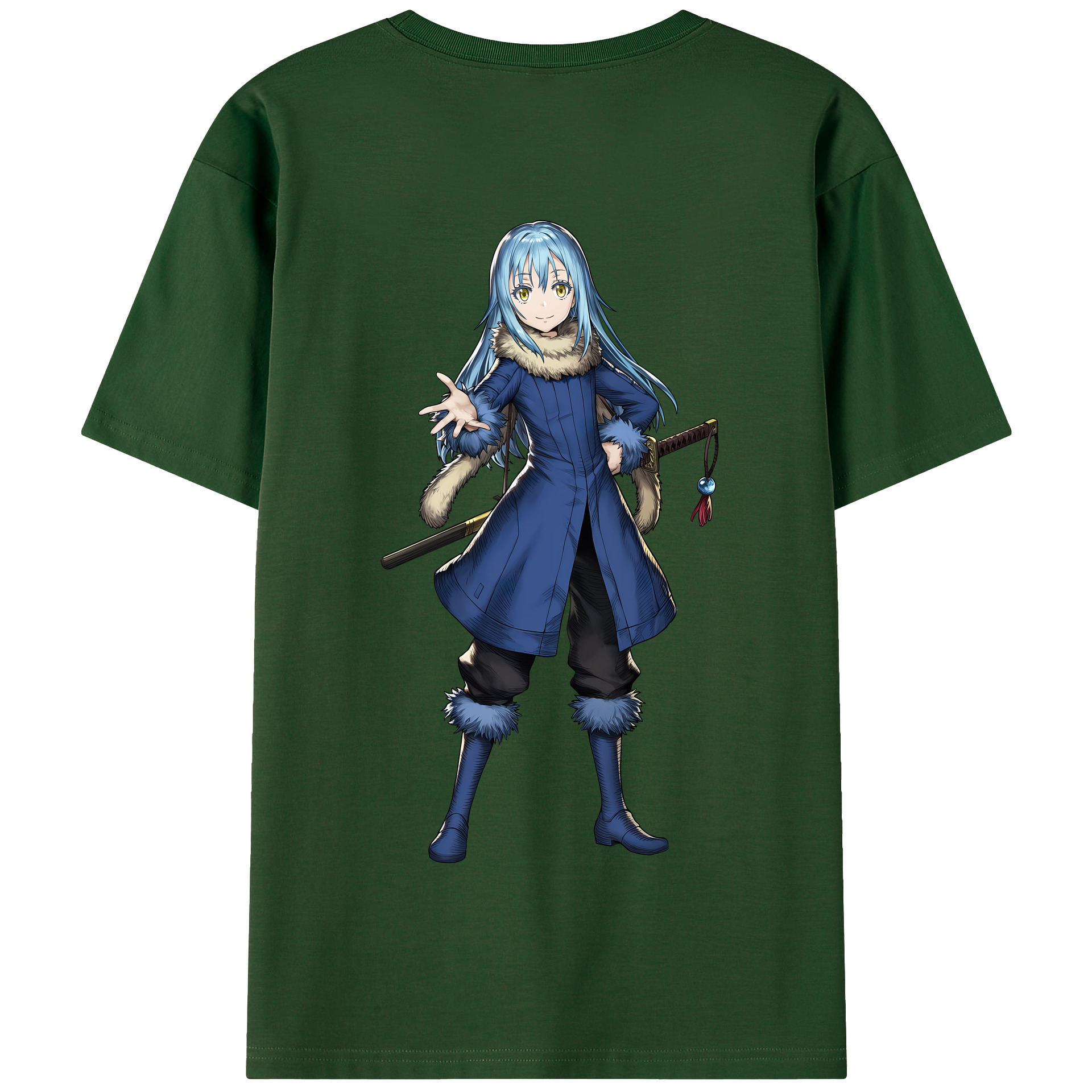（画像用） 転スラ Regarding Reincarnated to Slime 綿100％半袖Tシャツ（背面プリント）